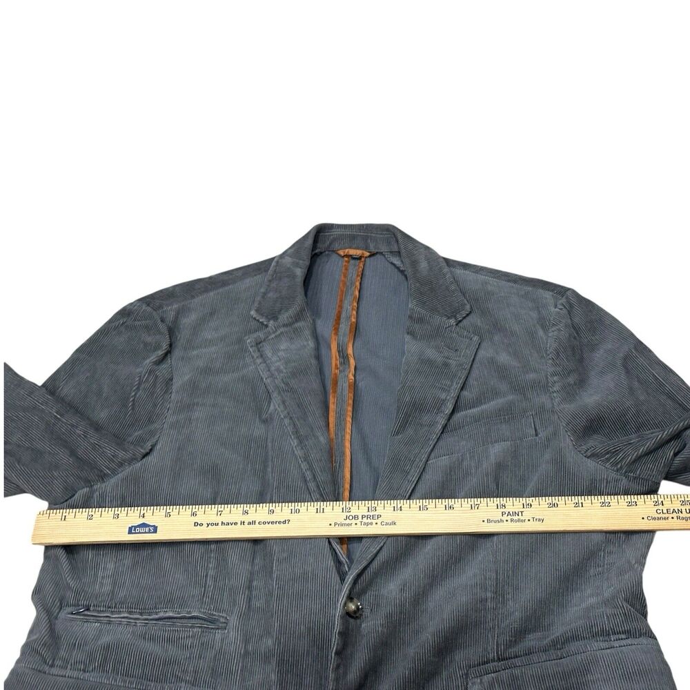J Peterman Men's Size 46 Gray Sport Coat Corduroy Blazer Jacket Heavy J. Grey - Picture 10 of 11